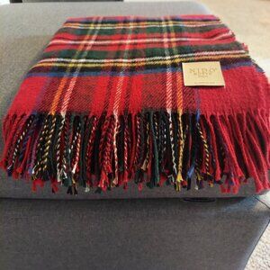NIDO Notte Italia Throw Blanket Scottish Red Plaid
